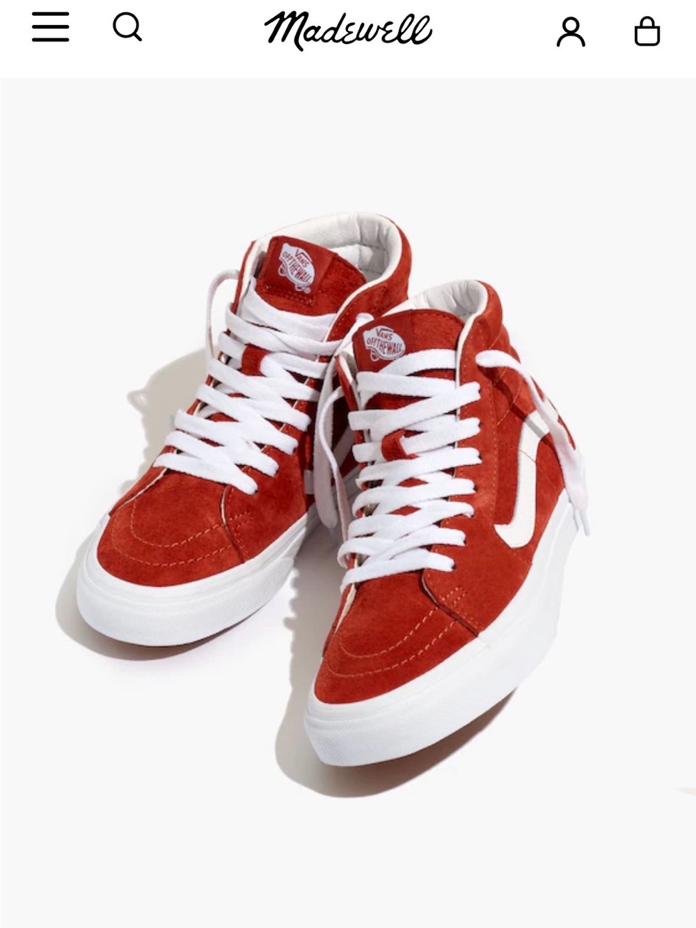 Vans® Unisex SK8-Hi High-Top Sneakers in Burnt Brick Suede